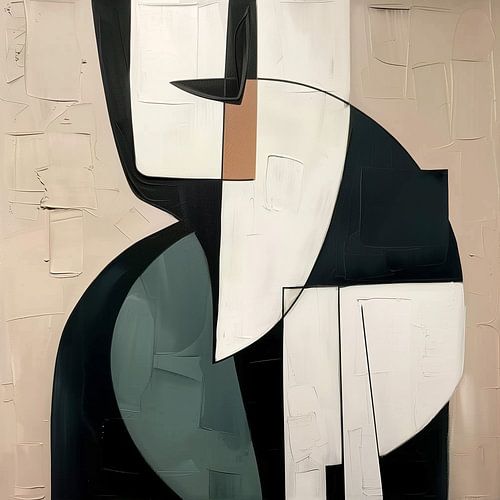 Geometrische Abstraktion mit Kontrast und Balance