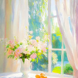 Flowers and Citrus on the Table by But First Framing