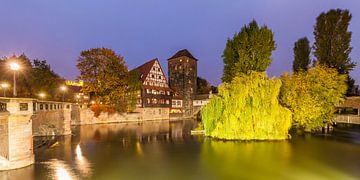 Vieille ville de Nuremberg la nuit sur Werner Dieterich