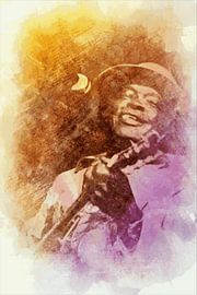 Blues guitarist by ! Grobie