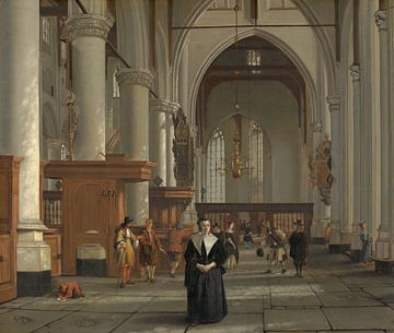 Interieur van de Laurenskerk in Rotterdam, Cornelis de Man, Cornelis de Man