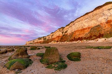Hunstanton Cliffs bij zonsondergang