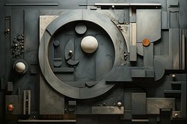 Abstract reliëf van beton van Ton Kuijpers