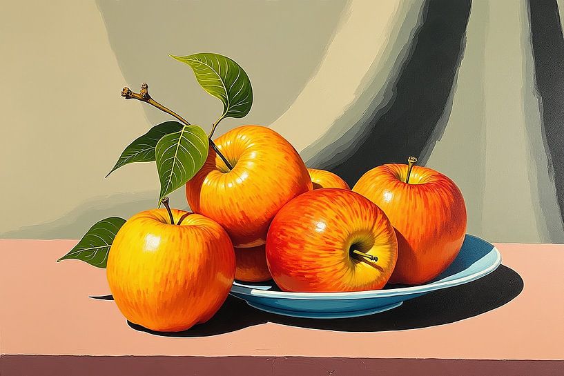 Nature morte aux pommes par Wandbilder-Shop