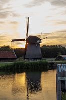 Hollandse Molen in Zonsondergang