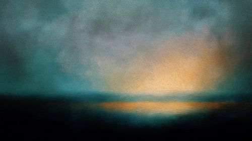 Une lumière dorée au-delà de l'horizon