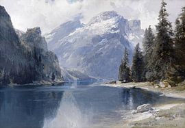 Pragser Wildsee, EDWARD THEODORE COMPTON, Um 1880 van Atelier Liesjes