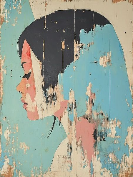Femme avec cheveux | Profil de femme par Caprices d'Art