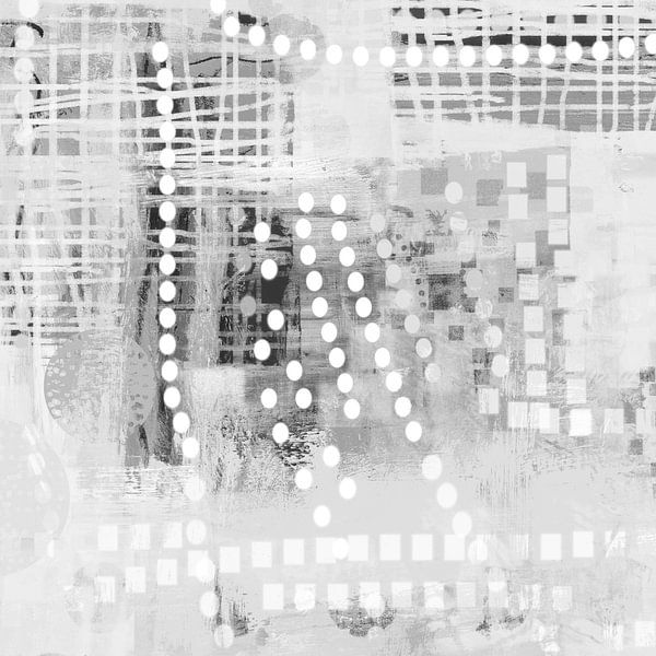 Perforated pattern black white 2 by Claudia Gründler