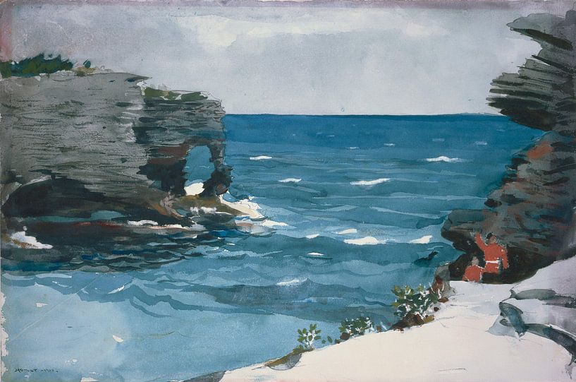 Winslow Homer-Rocky Shore, Bermuda von finemasterpiece