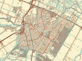 Karte von Purmerend im Stil von Blue & Cream von De Kaartenwinkel