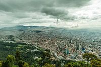 Monserrate left cityview of Bogota capital of Colombia