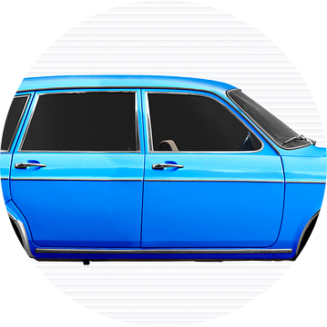 VW 411 in blauw van aRi F. Huber