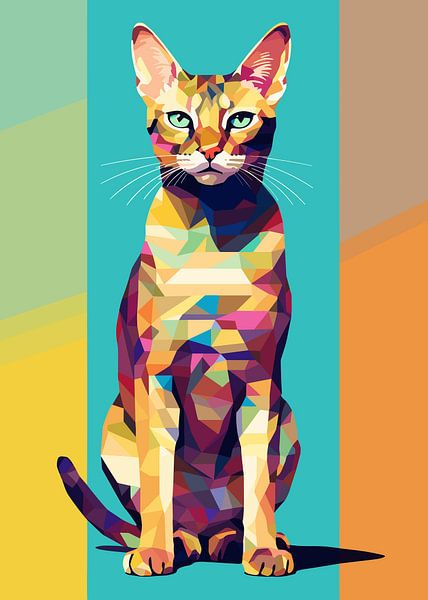 Chat Animal WPAP Pop Art par Mason Scott