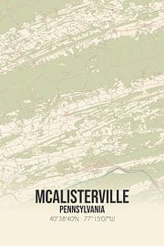 Vintage map of McAlisterville (Pennsylvania), USA. by Prints of Place