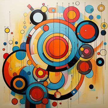 Cercles modernes colorés sur TheXclusive Art