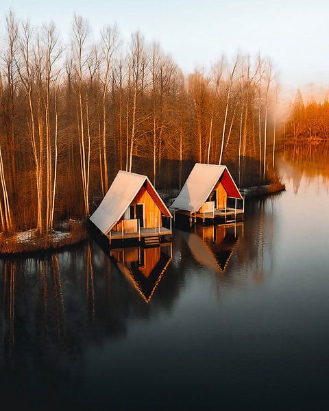 Maison au bord du lac par fernlichtsicht