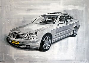 Mercedes schilderij van Jos Hoppenbrouwers