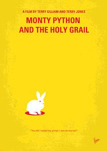 No036 Mon Monty Python et le Saint Graal : affiche du film minimal sur Chungkong Art