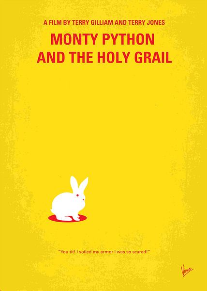 Nr036 Mein Monty Python und der Heilige Gral Minimal-Filmplakat von Chungkong Art