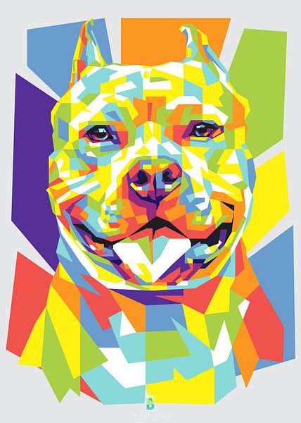 Pitbull WPAP Art van Dayat Banggai