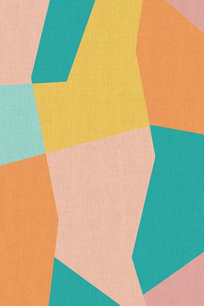 Abstrakte Formen in Pastellfarben von Dina Dankers