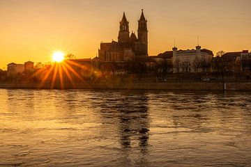 Magdeburg sunset