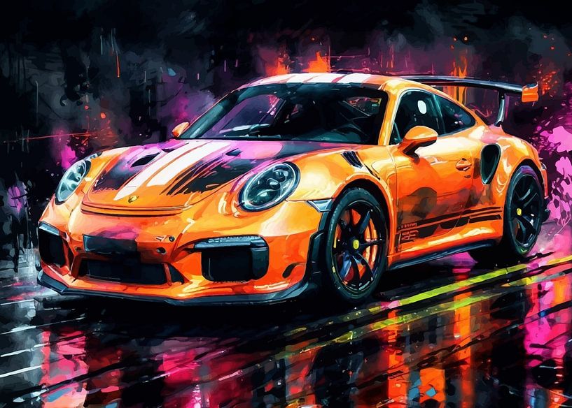Porsche 911 GT3 RS Lava Orange Neon von MIROKKU