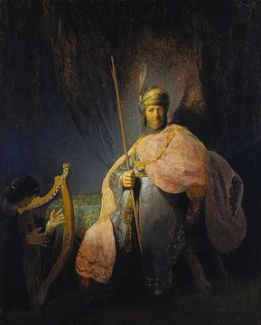 David speelt de harp voor Saul, Rembrandt