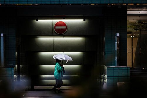 Holding that umbrella