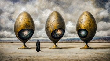 De gouden poorten van het universum van Klaus Tesching - Art-AI