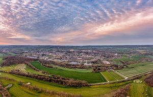 Drone panorama of sunrise at Vaals