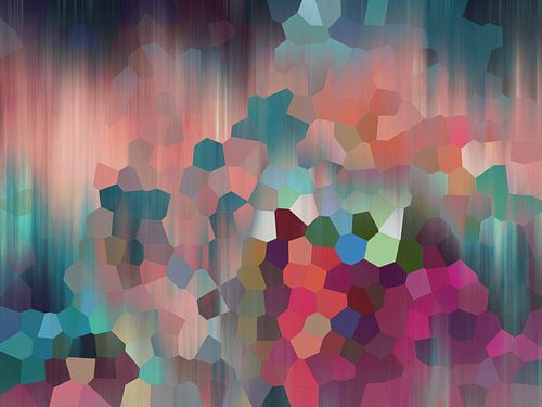 Œuvre d'art numérique moderne et abstraite en plusieurs couleurs