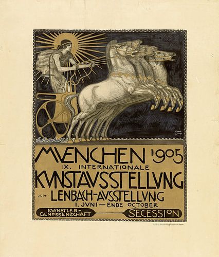 Franz von Stuck - Plakat für die IX. Internationale Kunstausstellung in München (1905)
