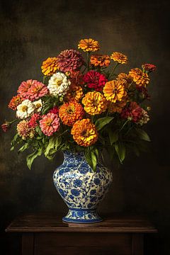 Classic colourful flower arrangement in vase by Imperial Art House