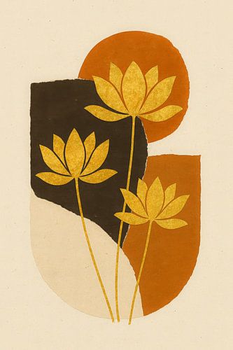 Boho Japandi Fleurs de lotus