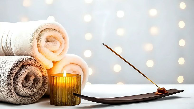 Serviettes, bougie et parfum de Noël par Jean Pierre