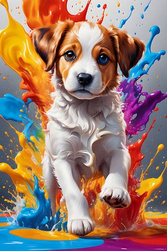 Puppy rent door kleur