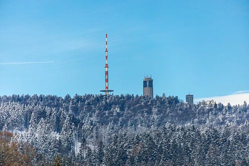 Korte winterwandeling rond de besneeuwde Inselsberg bij Brotterode - Thüringen - Duitsland