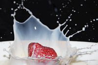 strawberry in milk