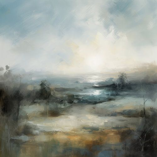 Abstrakte Landschaft "Ich liebe die Natur"