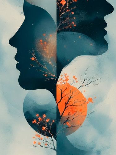 Tussen licht en schaduw - abstractie