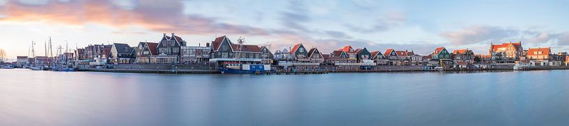 Panoramic harbour Volendam by Chris Snoek