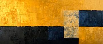 Gouden abstractie - Warme tinten van Poster Art Shop