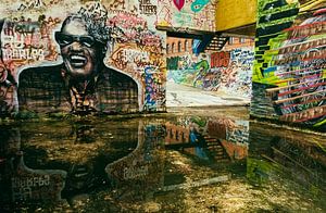 Graffiti aan Dok Noord in het Belgische Gent