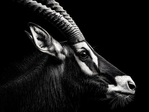 Male antelope in the shade – elegant strength
