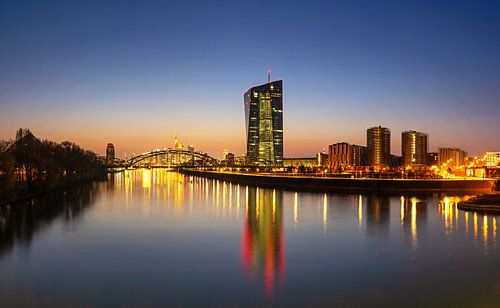 Frankfurt am Main - skyline in the sunset