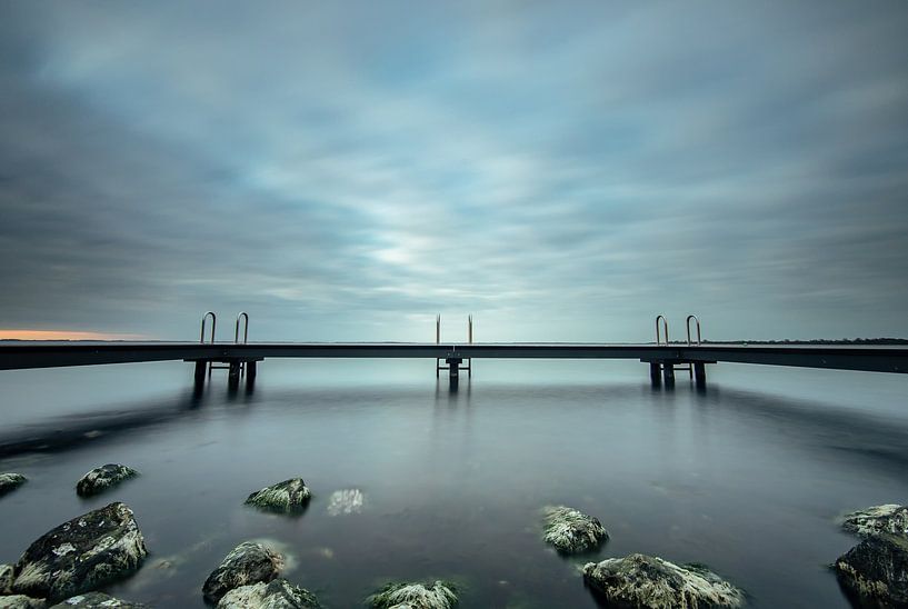 Jetty at the coast of Zeeland, Long exposure shot! by Peter Haastrecht, van