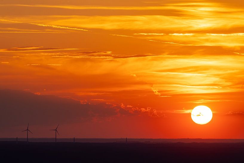 Uitzicht vanaf Hoher Peissenberg tegen zonsondergang van Andreas Müller