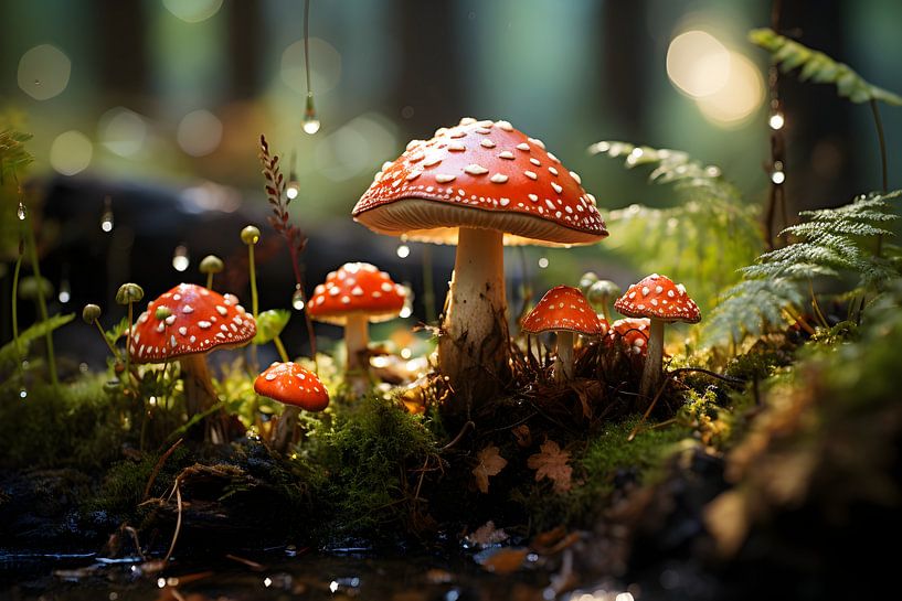 Toadstools in the Fairytale Forest by Heike Hultsch
